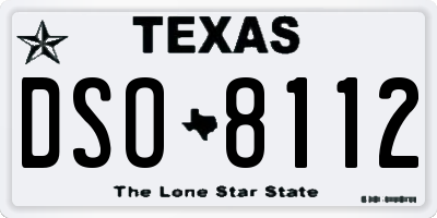 TX license plate DSO8112