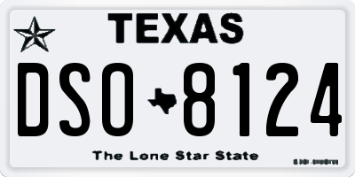 TX license plate DSO8124