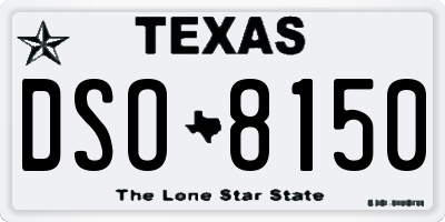 TX license plate DSO8150