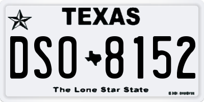 TX license plate DSO8152