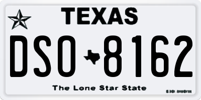 TX license plate DSO8162