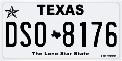 TX license plate DSO8176
