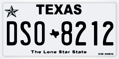 TX license plate DSO8212