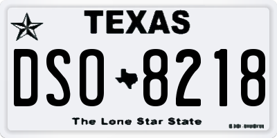 TX license plate DSO8218
