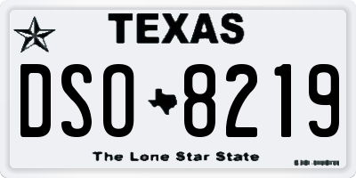 TX license plate DSO8219