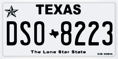 TX license plate DSO8223