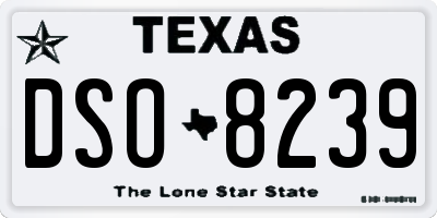 TX license plate DSO8239