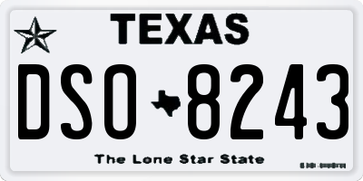 TX license plate DSO8243