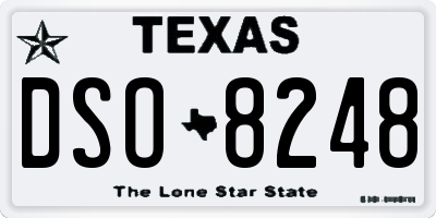 TX license plate DSO8248