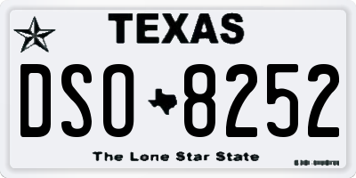 TX license plate DSO8252