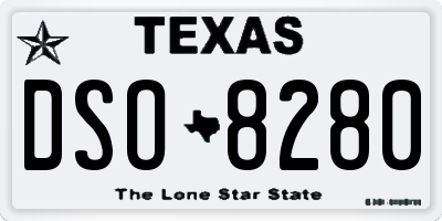 TX license plate DSO8280