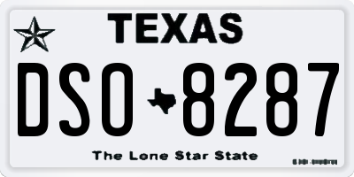 TX license plate DSO8287