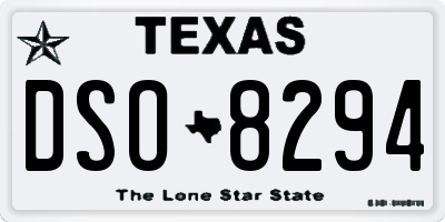 TX license plate DSO8294