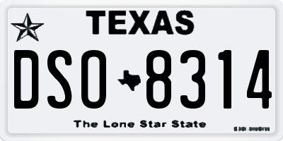 TX license plate DSO8314