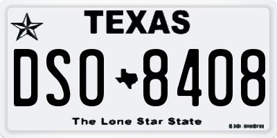 TX license plate DSO8408