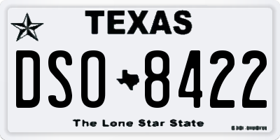 TX license plate DSO8422