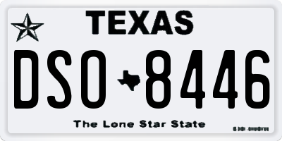 TX license plate DSO8446