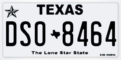 TX license plate DSO8464