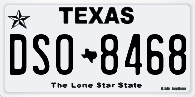TX license plate DSO8468