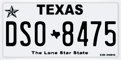 TX license plate DSO8475