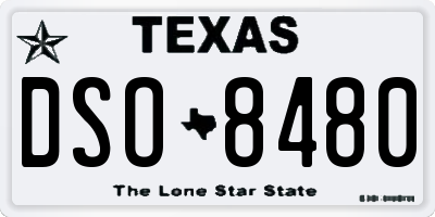 TX license plate DSO8480