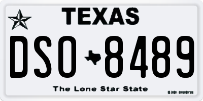 TX license plate DSO8489