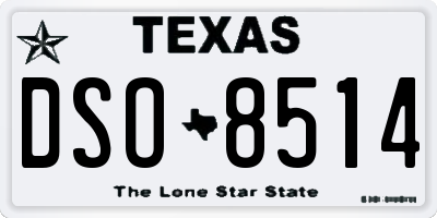 TX license plate DSO8514