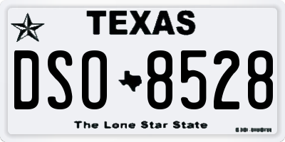 TX license plate DSO8528