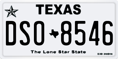TX license plate DSO8546