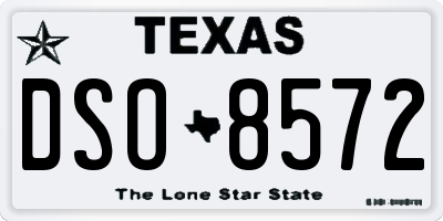 TX license plate DSO8572