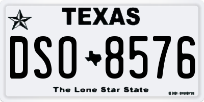 TX license plate DSO8576