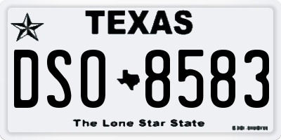 TX license plate DSO8583