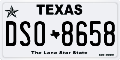 TX license plate DSO8658