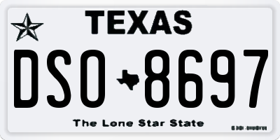 TX license plate DSO8697