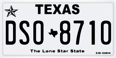TX license plate DSO8710