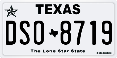 TX license plate DSO8719
