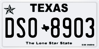 TX license plate DSO8903