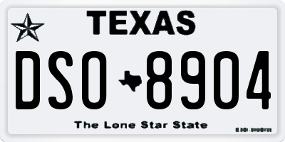 TX license plate DSO8904