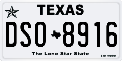 TX license plate DSO8916