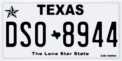 TX license plate DSO8944