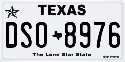 TX license plate DSO8976