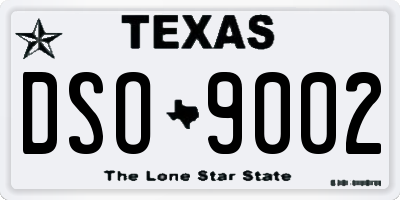 TX license plate DSO9002