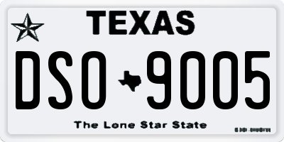 TX license plate DSO9005