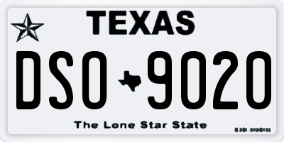 TX license plate DSO9020