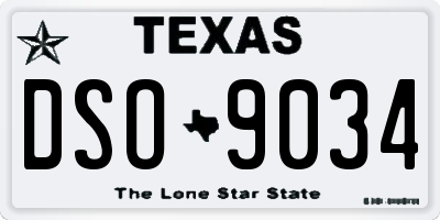 TX license plate DSO9034