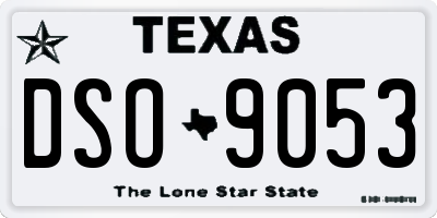 TX license plate DSO9053
