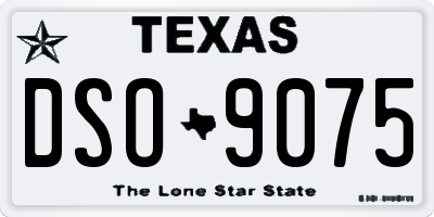 TX license plate DSO9075