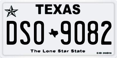 TX license plate DSO9082