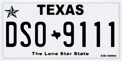 TX license plate DSO9111