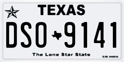 TX license plate DSO9141